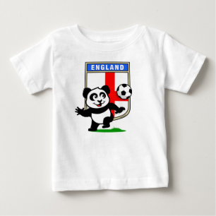 Camiseta De Bebé Panda del fútbol de Inglaterra (camisetas ligero)