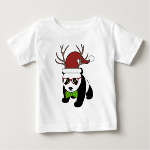 Camiseta De Bebé Panda divertida del navidad del inconformista con