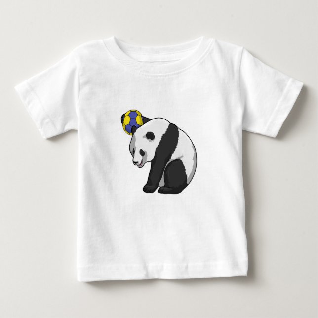 Camiseta De Bebé Panda en deportes de balonmano (Anverso)