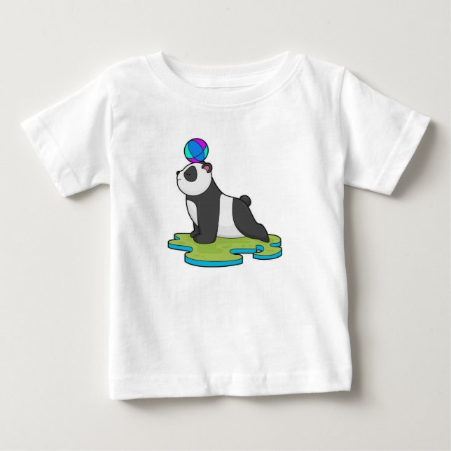 Camiseta De Bebé Panda en el gimnasio del yoga (Anverso)