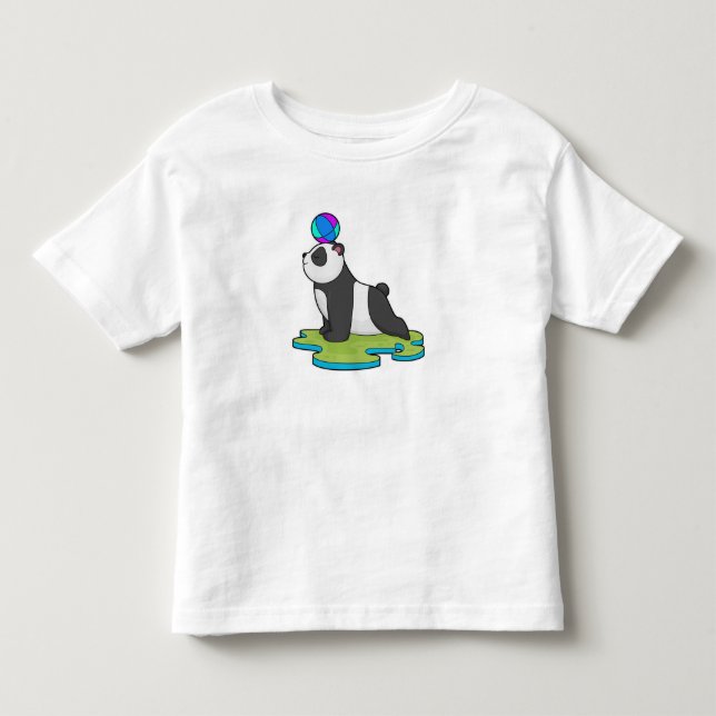 Camiseta De Bebé Panda en el gimnasio del yoga (Anverso)