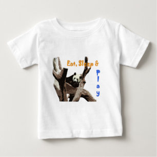 Camiseta De Bebé Panda gigante en una fotografía de zoológico de an