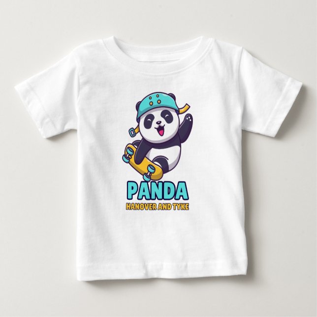 Camiseta De Bebé Panda hangover y tyke (Anverso)