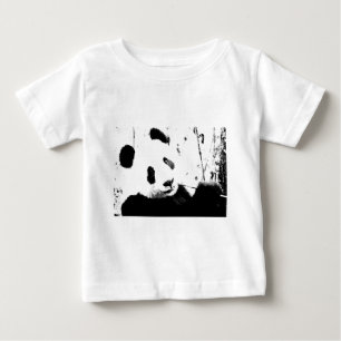 Camiseta De Bebé Panda negro y blanco