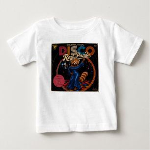 Camiseta De Bebé Panda Roja Disco