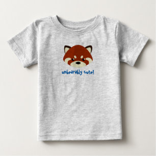 Camiseta De Bebé Panda roja linda