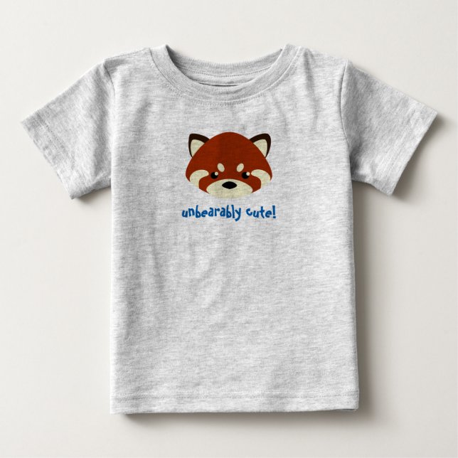 Camiseta De Bebé Panda roja linda (Anverso)
