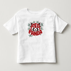 Camiseta De Bebé Panda rojo