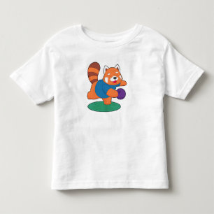 Camiseta De Bebé Panda Rojo Bolos Bola de bolos Deportes