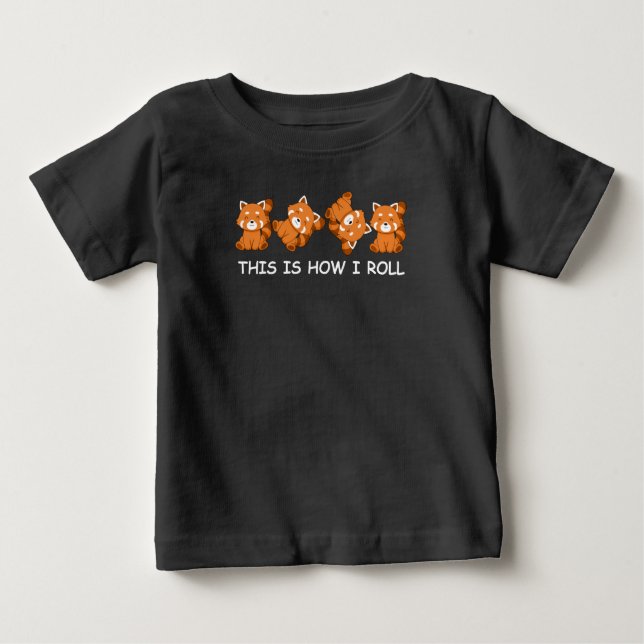 Camiseta De Bebé Panda Rojo Regalo Niños Así Es Como Me Dejo (Anverso)