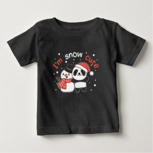 Camiseta De Bebé Panda Soy Nieve Cute Snowman Snow Pun