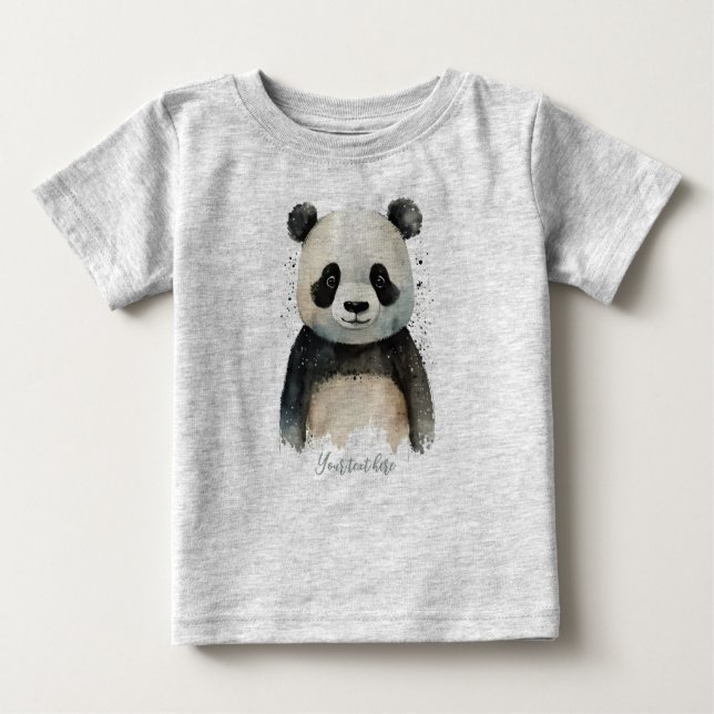 Camiseta De Bebé Panda tee de bebé personalizado (Anverso)