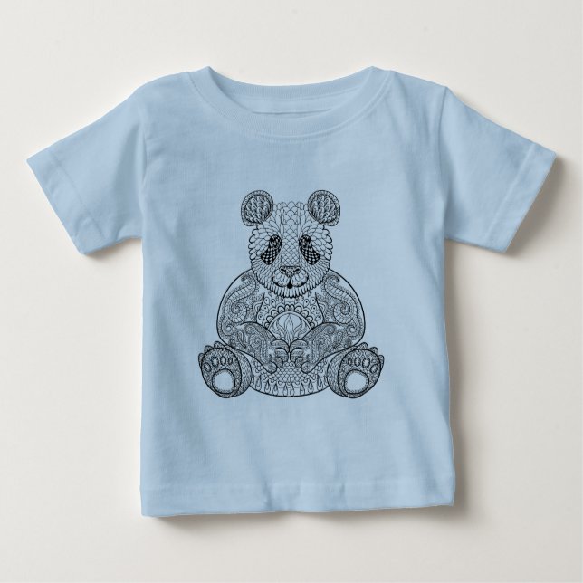Camiseta De Bebé Panda tribal inspirada (Anverso)