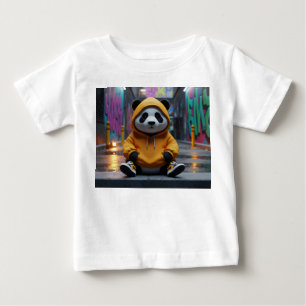 Camiseta De Bebé Panda urbano con sudadera con capucha amarilla Str