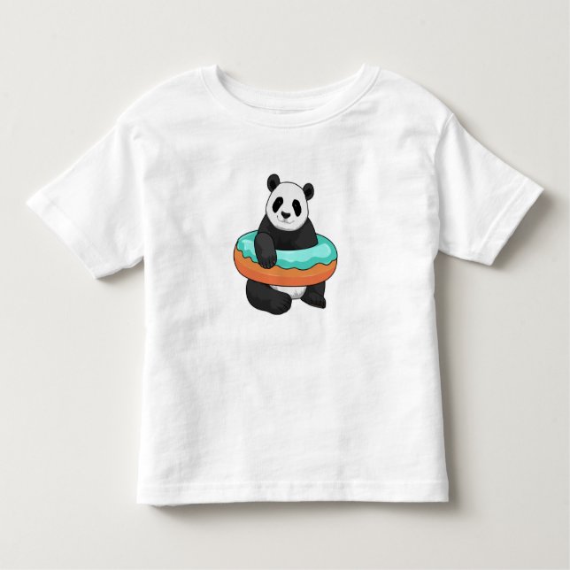 Camiseta De Bebé Panda with Donut (Anverso)