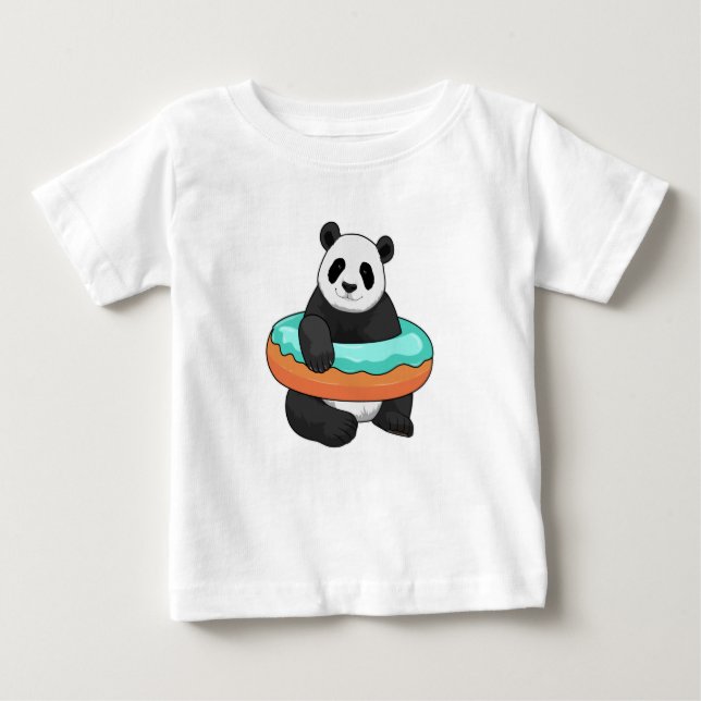 Camiseta De Bebé Panda with Donut (Anverso)