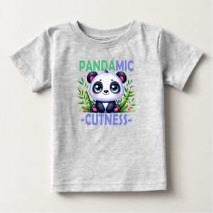 Camiseta De Bebé Pandamic Cuteness. Personalizado Cute baby Panda
