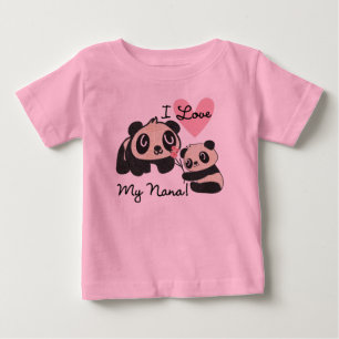 Camiseta De Bebé Pandas I Love My Nana Baby Romper