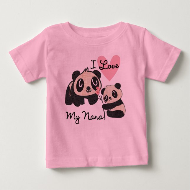 Camiseta De Bebé Pandas I Love My Nana Toddw Fleece Sweatshirt (Anverso)