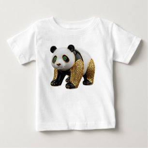 Camiseta De Bebé Pandora de porcelana de lujo con filigrana de oro