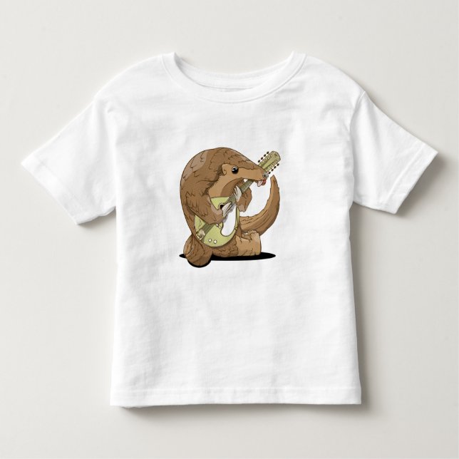 Camiseta De Bebé Pangolin tocando un mandolina (Anverso)