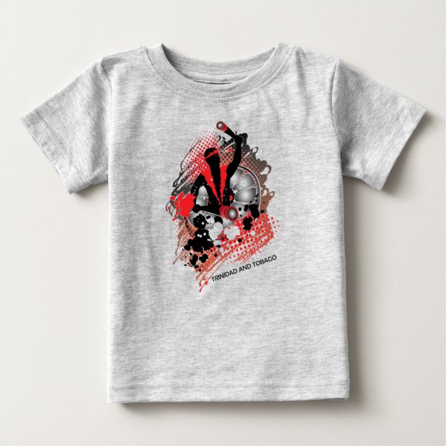Camiseta De Bebé Panman de carnaval abstracto en blanco y negro (Anverso)