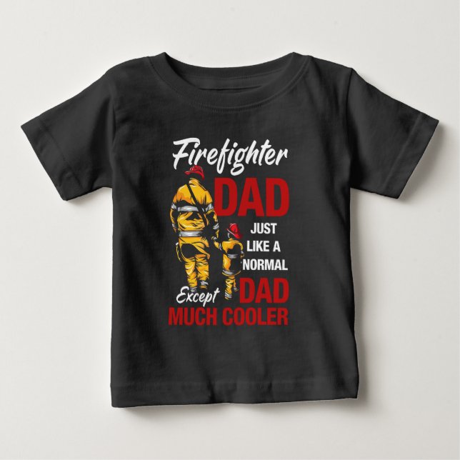 Camiseta De Bebé Papá Bombero (Anverso)