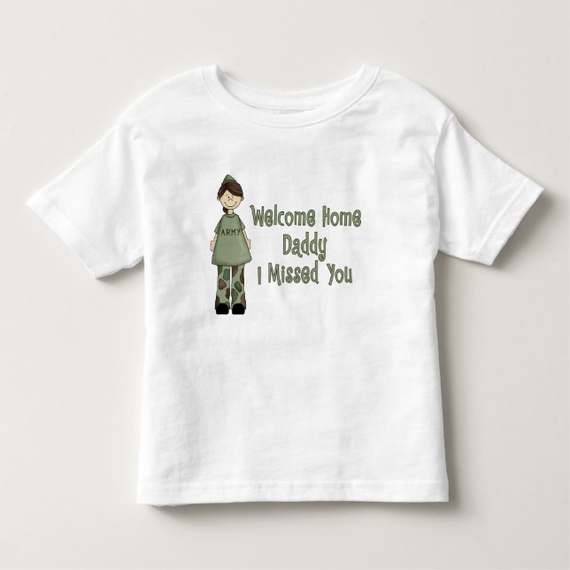 Camiseta De Bebé Papá casero agradable (hija del ejército) (Anverso)