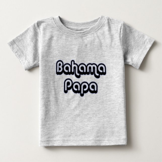 Camiseta De Bebé Papá de Bahama (Anverso)