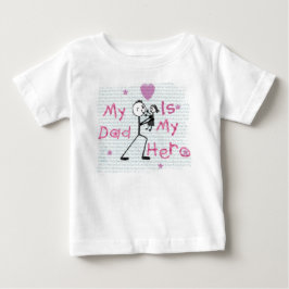 Camiseta De Bebé Papá del héroe del día de padre