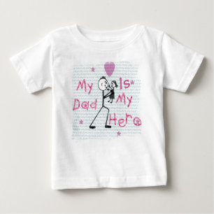 Camiseta De Bebé Papá del héroe del día de padre