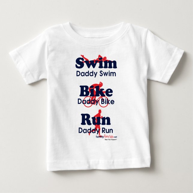 Camiseta De Bebé Papá del Triathlon (Anverso)