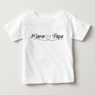 Camiseta De Bebé Papá dulce mamá con camiseta del bebé del corazón