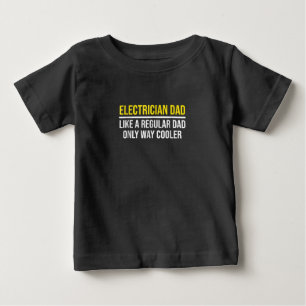 Camiseta De Bebé Papá Eléctrico Hombres Se Enfrentaron Con Un Papi