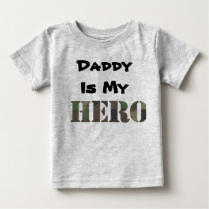 Camiseta De Bebé Papá es mi héroe