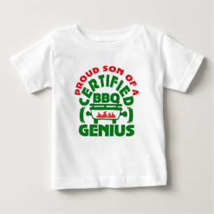 Camiseta De Bebé Papá es un genio de la barbacoa