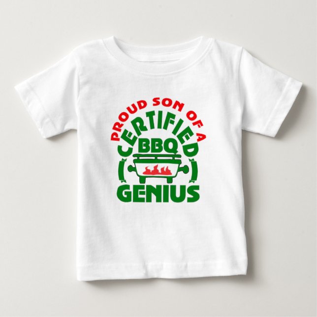 Camiseta De Bebé Papá es un genio de la barbacoa (Anverso)