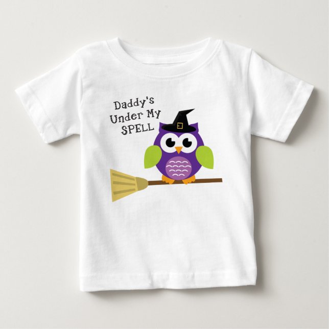 Camiseta De Bebé Papá está bajo mi hechizo (Anverso)