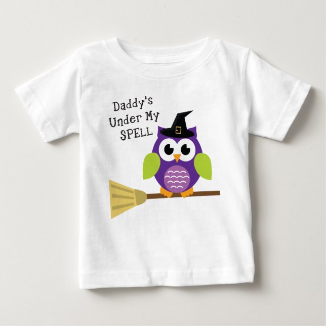 Camiseta De Bebé Papá está bajo mi hechizo (Anverso)
