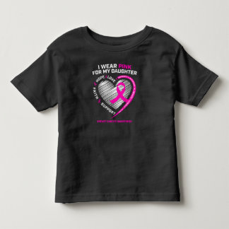 Camiseta De Bebé Papá Mamá, Llevo El Pink Por El Cáncer De Mama De 