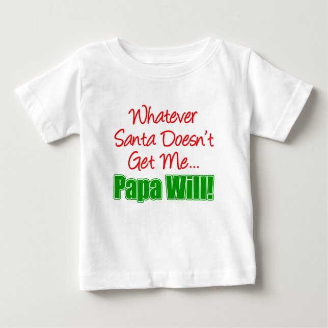 Camiseta De Bebé Papá mejor que Santa (Anverso)