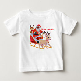 Camiseta De Bebé Papá Noel afroamericano