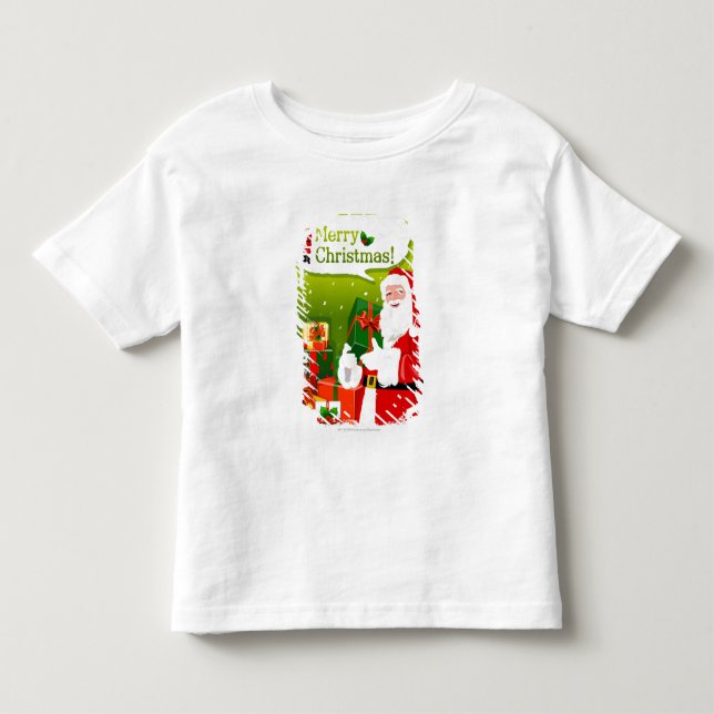 Camiseta De Bebé Papá Noel con los regalos (Anverso)