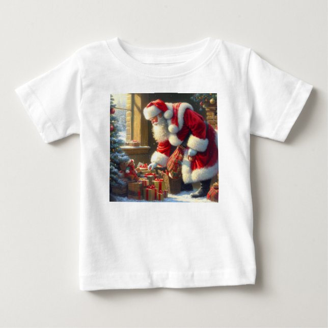 Camiseta De Bebé Papá Noel de Navidad 3 (Anverso)