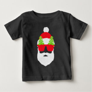 Camiseta De Bebé Papá Noel divertido con gafas de sol de Navidad