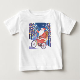 Camiseta De Bebé Papá Noel motero