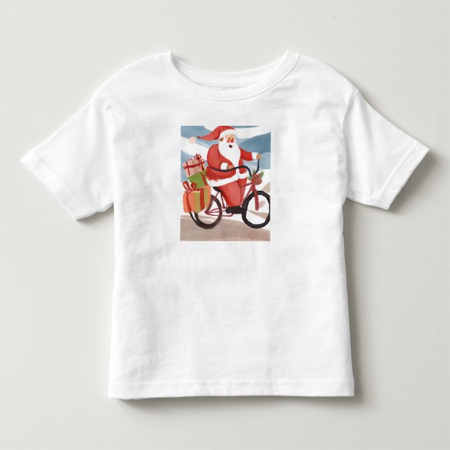 Camiseta De Bebé Papá Noel motero (Anverso)