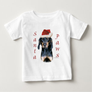 Camiseta De Bebé Papá Noel negro y moreno