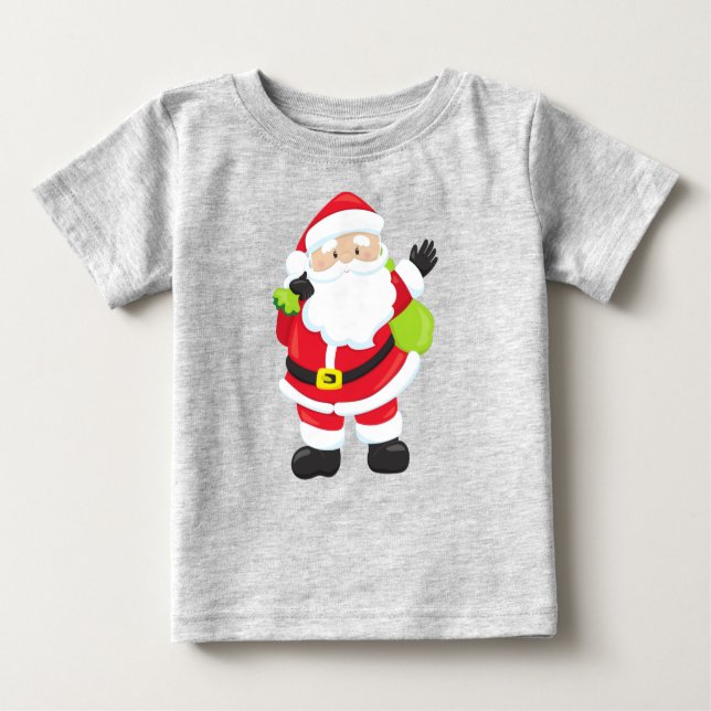 Camiseta De Bebé Papá Noel, regalos, regalos, regalos, Navidades, N (Anverso)