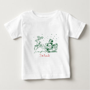 Camiseta De Bebé Papá Noel vuelve, Feliz Navidad